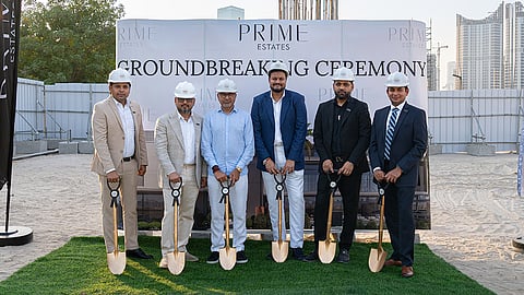 Kundan Choudhary, Founder and CEO of Prime Estates, and guests at the breaking ground ceremony