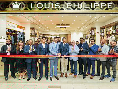 Mr. Vishak Kumar, Chief Executive Officer, Aditya Birla Lifestyle Brands Limited and Mr. Mahesh Pattabhiraman, Executive Director, Kalyan Silks at the launch of Louis Philippe's second store in UAE
