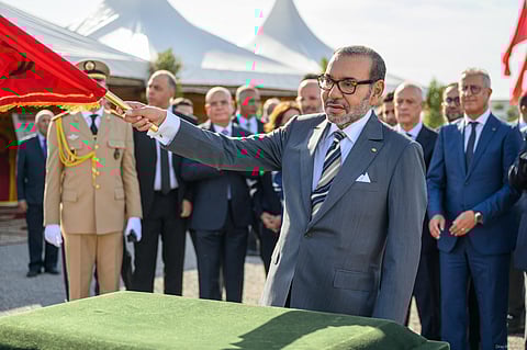 His Majesty King Mohammed VI of Morrocco during the launching of rail project.