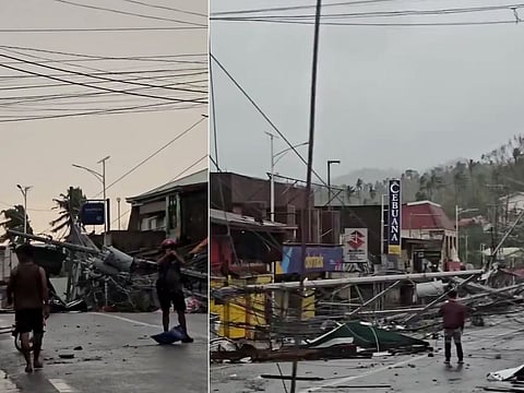 Power outages were reported in Samar, Masbate and Sorsogon provinces, leaving millions without electricity.