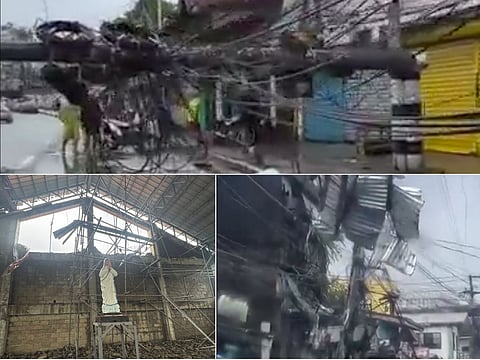 Post-typhoon scenes of devastation on Masbate island in eastern Philippines.