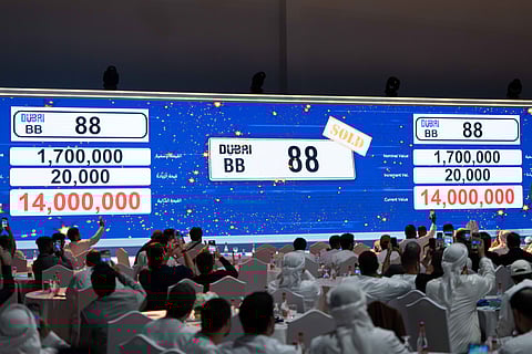 Dubai’s special number plate auction nets nearly Dh98 million