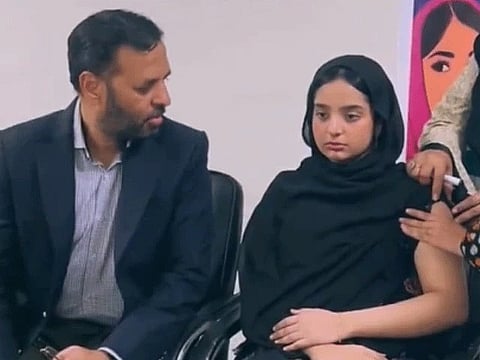 Mustafa Kamal has daughter vaccinated against cervical cancer.