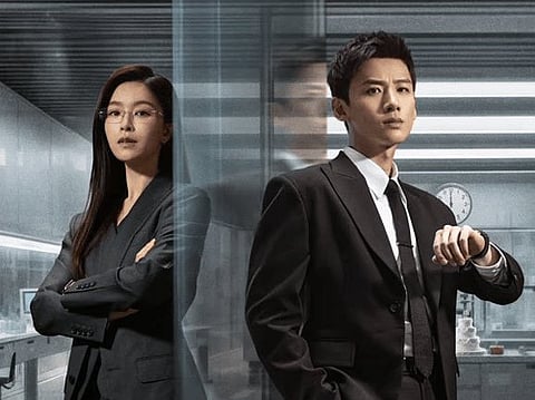 Mobius works best when it leans into the thriller aspect — suspicious CEOs, midnight resets, everyone being a potential traitor — and not when it tries to cue romantic elevator music.