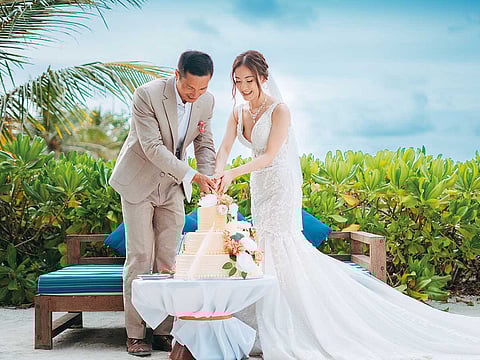 Hand in hand on the edge of the sand: the Holiday Inn Resort Kandooma Maldives.