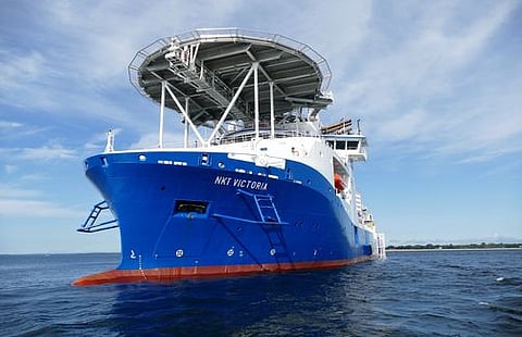 Specialised ships like the 'NKT Victorial' use various tools to find the exact location of the cable cut, retrieve the cable, splice the damaged sections (replacing damaged sections with new cable segments), test and lower back to the seabed.