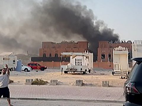 Smoke billowing after an Israeli attack in Qatar's capital Doha on September 9, 2025.