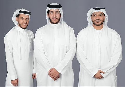 Mohab Mohammed Al Salek, Ahmed Al Mansoori and Saeed Al Kaabi (Left to right)