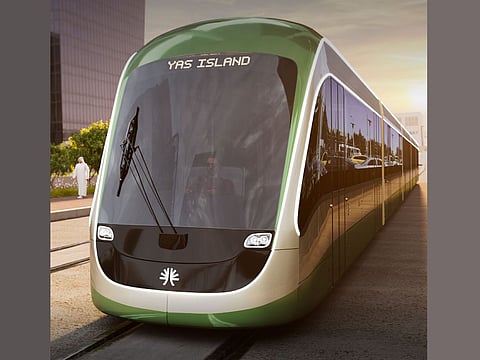 A concept design of Abu Dhabi’s light rail service, shared by Abu Dhabi Transport Company (ADT).