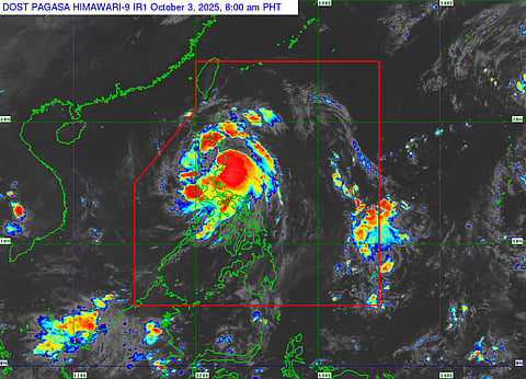 Tropical Storm Paolo has gained more strength as it hits land in Northern Philippines at 8.33 am on Friday (October 3, 2025)