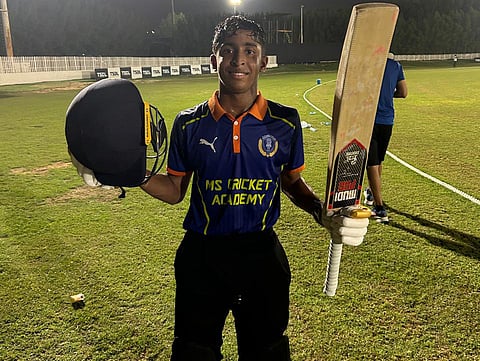 Devahans Sahoo's innings helped MS Cricket Academy Sharjah reach a massive 442.