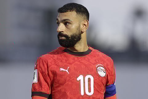 Egypt's Mohamed Salah looks on during the FIFA World Cup 2026 Africa qualifier football match.