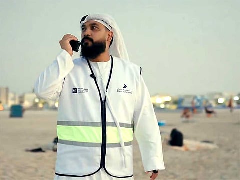 A City Inspector featured in the video released by the Government of Dubai Media Office.