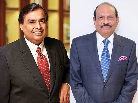 Mukesh Ambani and Yusuf Ali