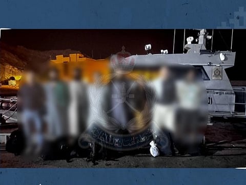 Royal Oman Police intercept boat near Khasab as part of efforts to combat illegal border crossings