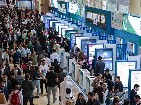 Visitors at the Gitex Global 2025 at Dubai World Trade Centre.