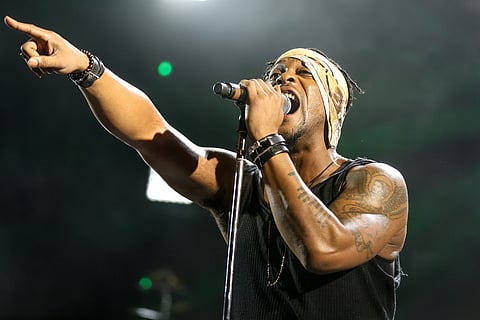 D'Angelo performs during FYF Fest at L.A. Memorial Sports Arena & Exposition Park in Los Angeles, Aug. 23, 2015.