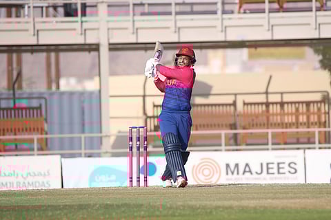 UAE's Harshit Kaushik finished the innings with a blazing 44 off just 12 balls.