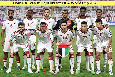 UAE football team posing