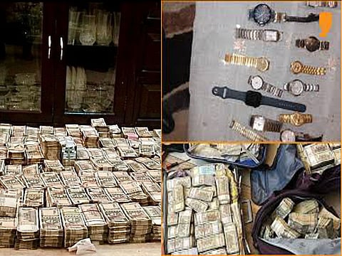 Bags of cash, luxury watches and jewellery seized after Punjab DIG Harcharan Singh Bhullar’s arrest by the CBI.