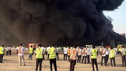 Airport, Air Force, and fire teams quickly launched a coordinated response.