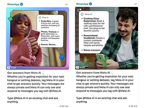 AI chat feature reflects Meta's broader push to integrate AI into Facebook, Instagram and WhatsApp.