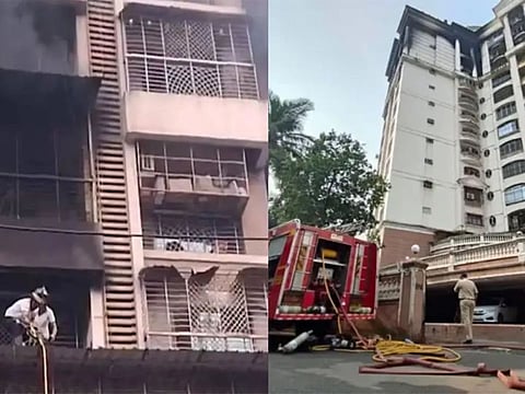 Massive fire breaks out at Raheja Complex in Vashi, 4 dead, 10 injured.