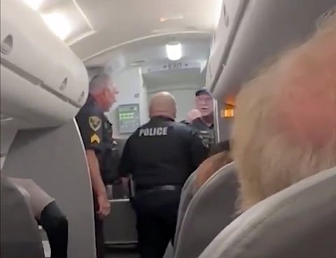 Authorities boarded the plane to investigate the incident. The jet took off from Omaha heading to Los Angeles, when the cockpit suddenly filled with strange banging noises and static.