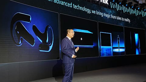 Vincent Zhan, Vice President of iFLYTEK, unveils iFLYTEK AI Translation Earbuds
