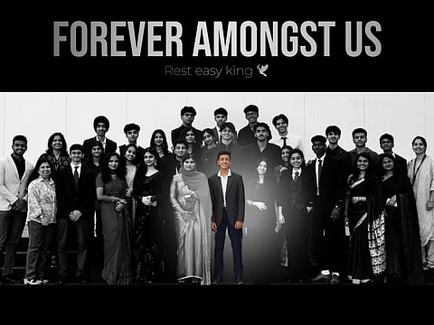 A visual tribute to Vaishnav Krishnakumar (centre) created by his friend Ibrahim Sheraz.