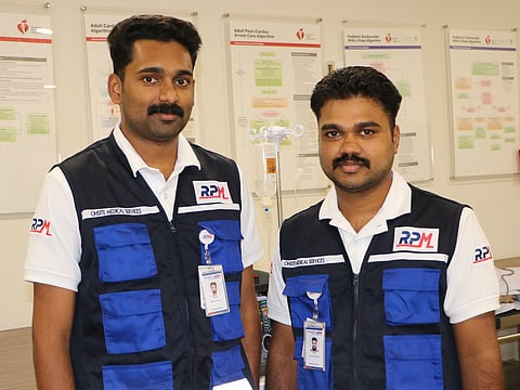 Before even starting their new jobs in Abu Dhabi, Abhijith Jees (Left) and Ajeesh Nelson (Right) proved what it truly means to be a nurse.