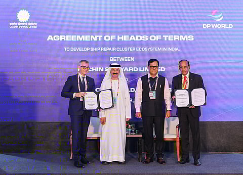 The deal was signed by Captain Rado Antolovic, Chief Executive Officer, Drydocks World, and Madhu S. Nair, Chairman and Managing Director of Cochin Shipyard Limited.