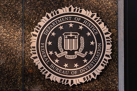 FILE - The seal of the Federal Bureau of Investigation is displayed at its headquarters in Washington, Nov. 18, 2024. (AP Photo/Jose Luis Magana, File)