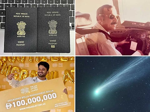 Weekend Digest: Indian passport changes, Pakistani pilot tribute, 100-million-win, rare comet and more