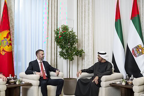 The meeting took place at Qasr Al Shati in Abu Dhabi