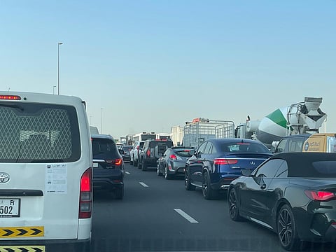 Heavy traffic Hits Sheikh Zayed Bin Hamdan Al Nahyan Street