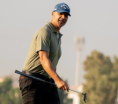 Ruud Gullit playing golf in Dubai