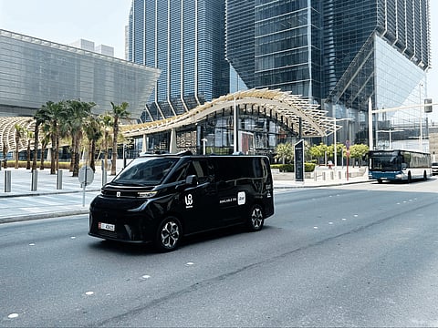 WeRide's Robotaxi on Al Maryah Island in Abu Dhabi.