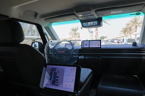 Trial run of Uber autonomous vehicle at Yas Island as Uber has partnered with WeRide to offer autonomous vehicle rides in Abu Dhabi.