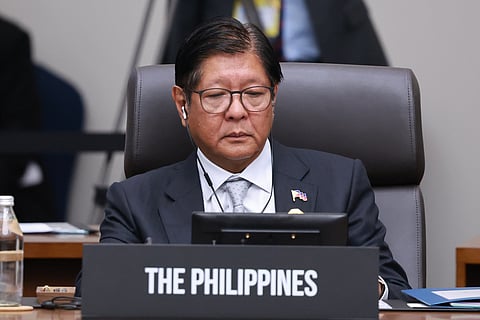 Philippines President Ferdinand Marcos Jr. attends at the Asia-Pacific Economic Cooperation (APEC) Economic Leaders' Meeting in Gyeongju, South Korea, Saturday, Nov. 1, 2025.
