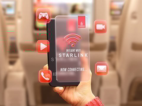 Gaining speed at 40,000 feet: Emirates to offer free, super high-speed Starlink Wi-Fi for its customers starting with its first Boeing 777 commercial flight on November 23.