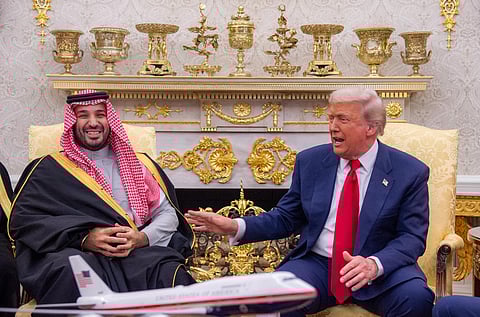 President Donald Trump and Saudi Crown Prince Mohammed bin Salman at the White House.