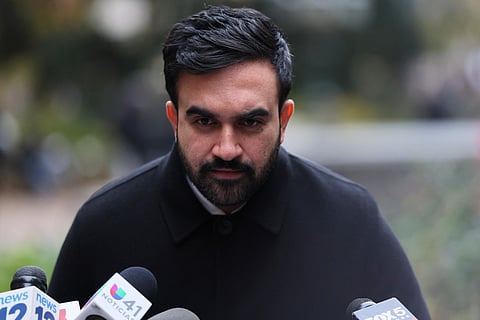 New York City Mayor-elect Zohran Mamdani listens to questions from reporters during a press conference on November 20, 2025 in New York City.