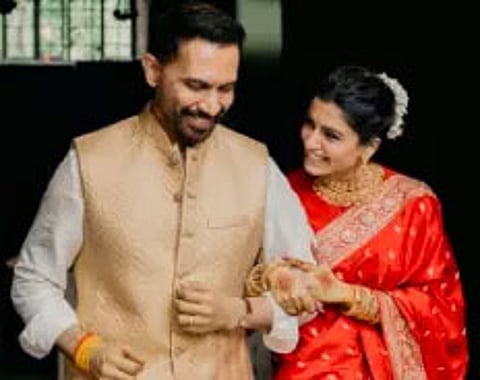 The couple shared pictures from their wedding on their social media handles.