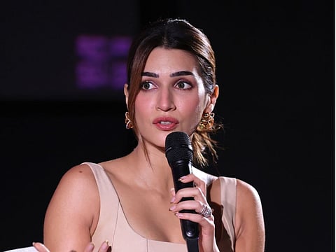 Kriti Sanon remained unflappable, funny, warm, and entirely in command of the room, in Jeddah.