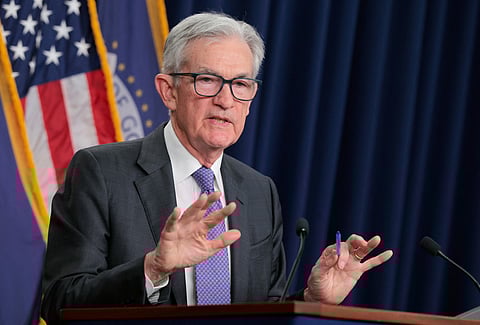 Federal Reserve Chair Jerome Powell speaks during a press conference following the Federal Open Markets Committee meeting at the Federal Reserve on December 10, 2025 in Washington, DC.