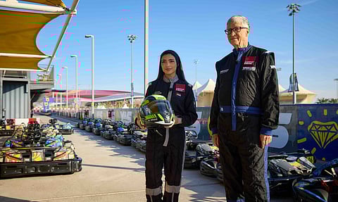 Bill Gates with Amna Al Qubaisi