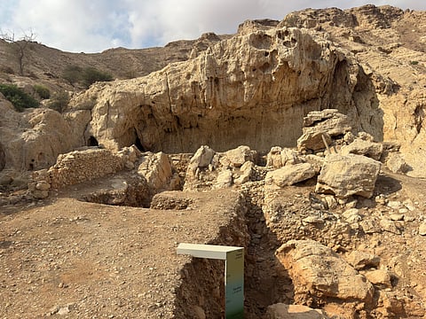 Faya 1, where the collapsed remains of a massive rock shelter of hardened limestone stand as proof of the earliest human settlement in the area.
