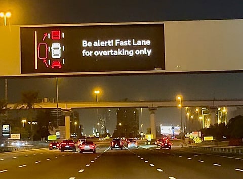 RTA has issued a fresh alert to remind Dubai drivers that the fast lane is meant for overtaking only.