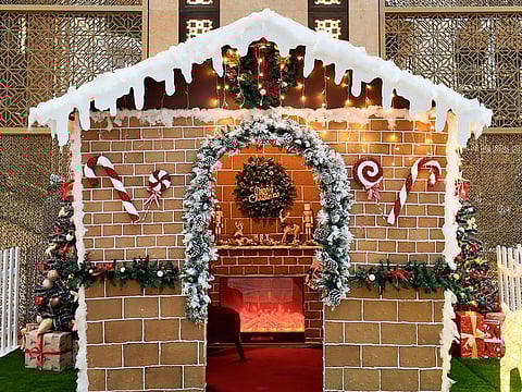 The gingerbread house at The H Dubai.